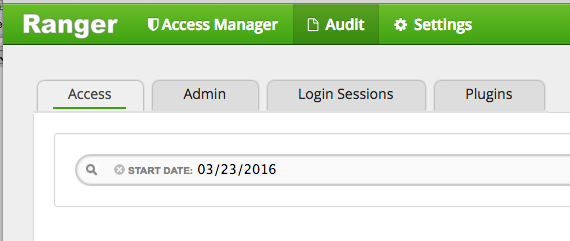 Shows Ranger > Audit > Access tab.
